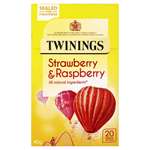 Twinings Strawberry and Raspberry Tea Bags Imported